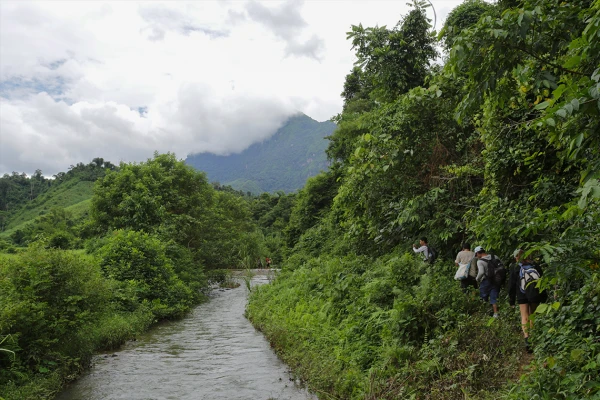 2 Days Trek in Nong Khiaw: 100 Waterfall Trek, Homestay & Historic Cave Treks + Village}