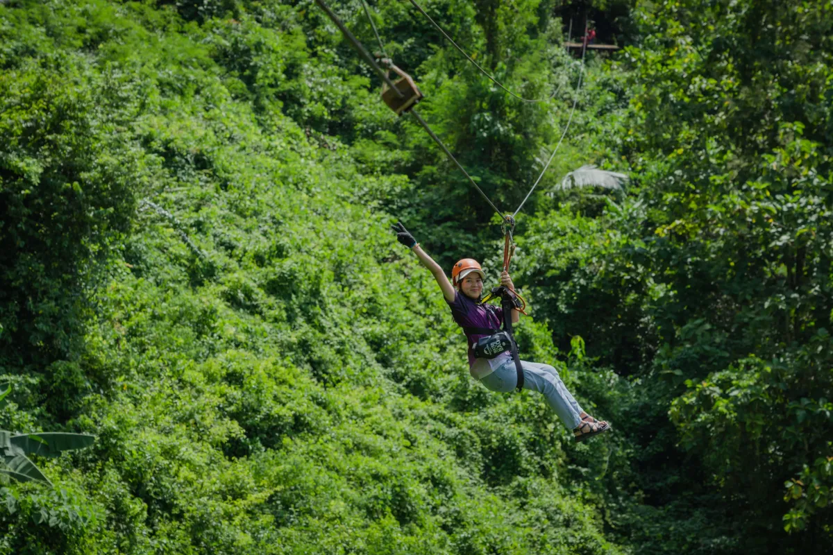 Ziplining in Vang Vieng