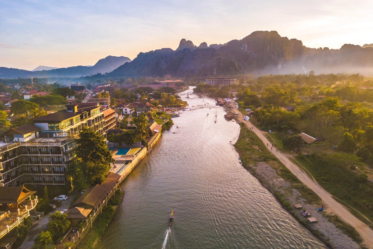 Exploring Vang Vieng - By River