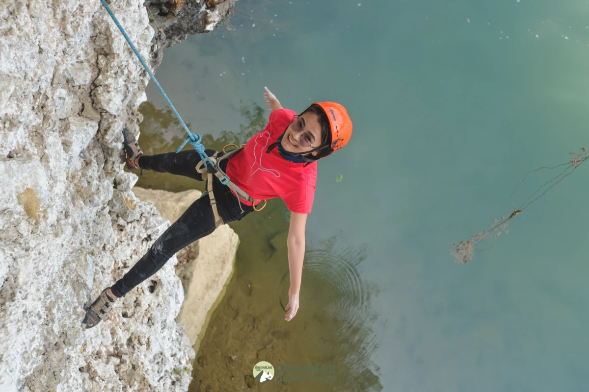 Climbing in Vang Vieng