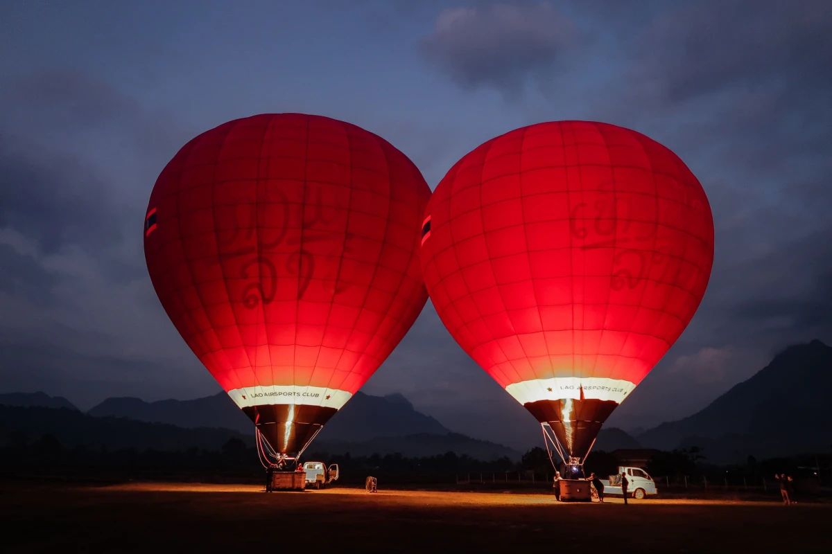 Hot Air Balloon Ride Experience Over Vang Vieng