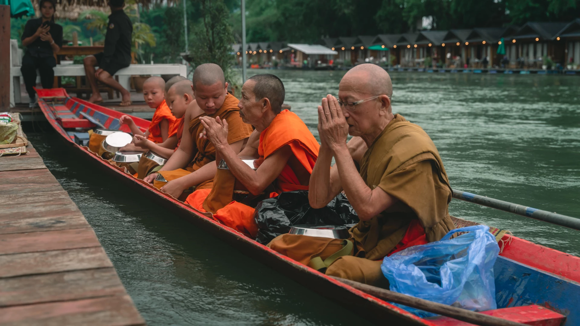 Alms Giving Ceremony in Meuang Feuang (Tak Bat)