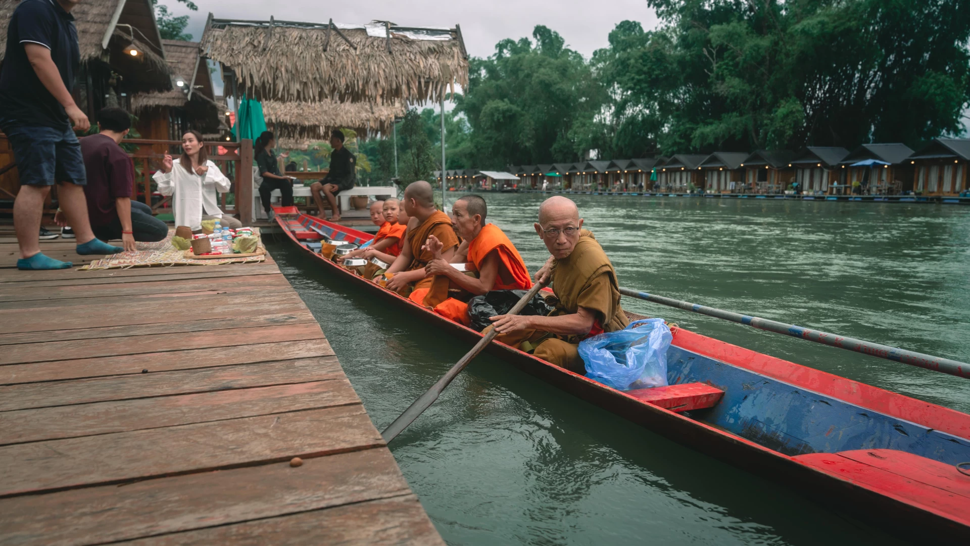 Alms Giving Ceremony in Meuang Feuang (Tak Bat)