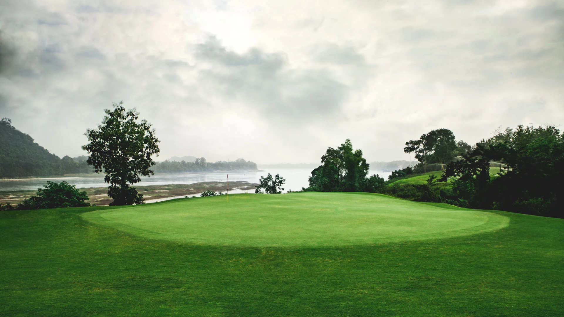 View from the 17th holes at Luang Prabang Golf Club