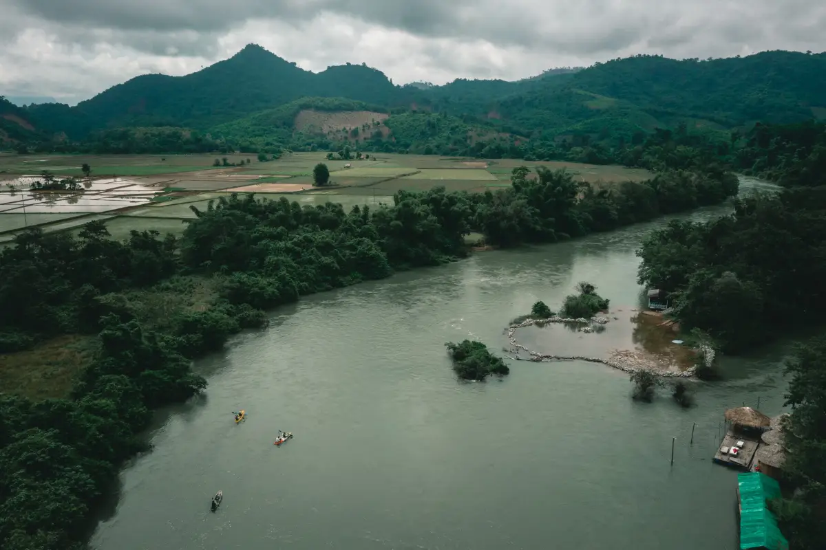 Kayaking on the Nam Lik River