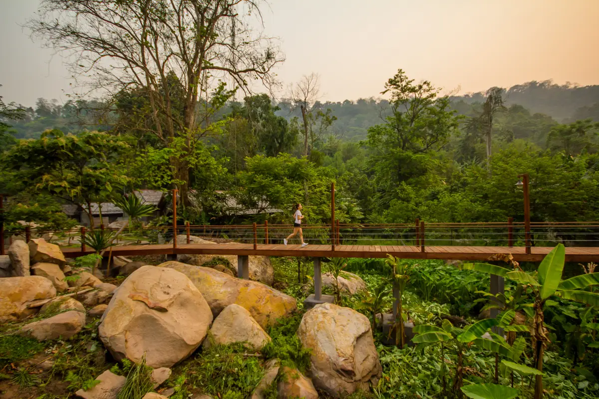 Morning run at Nam Kat Yor Lapa