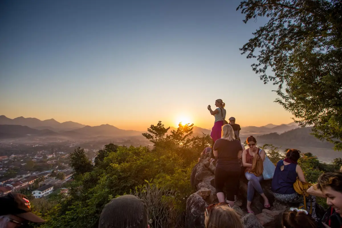 Sunset view from the Phousy Mountain