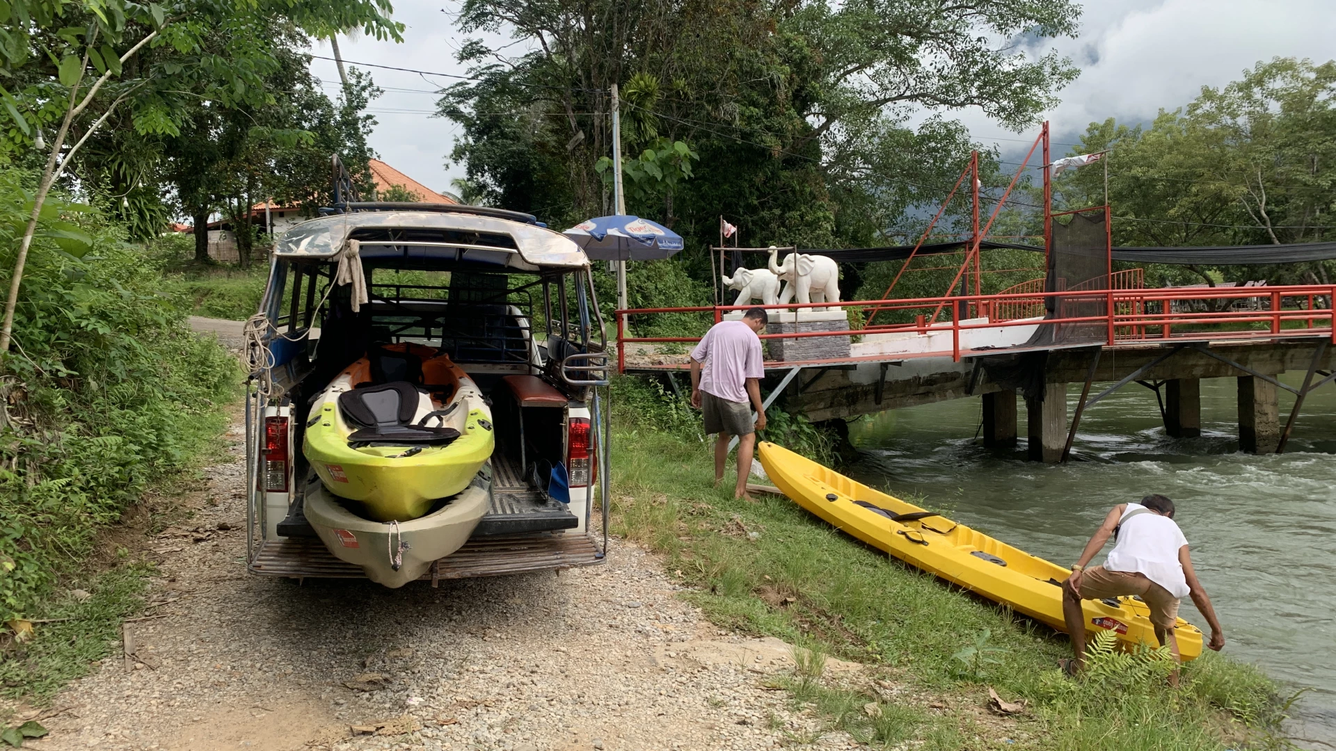 Kayaking on the Nam Lik River