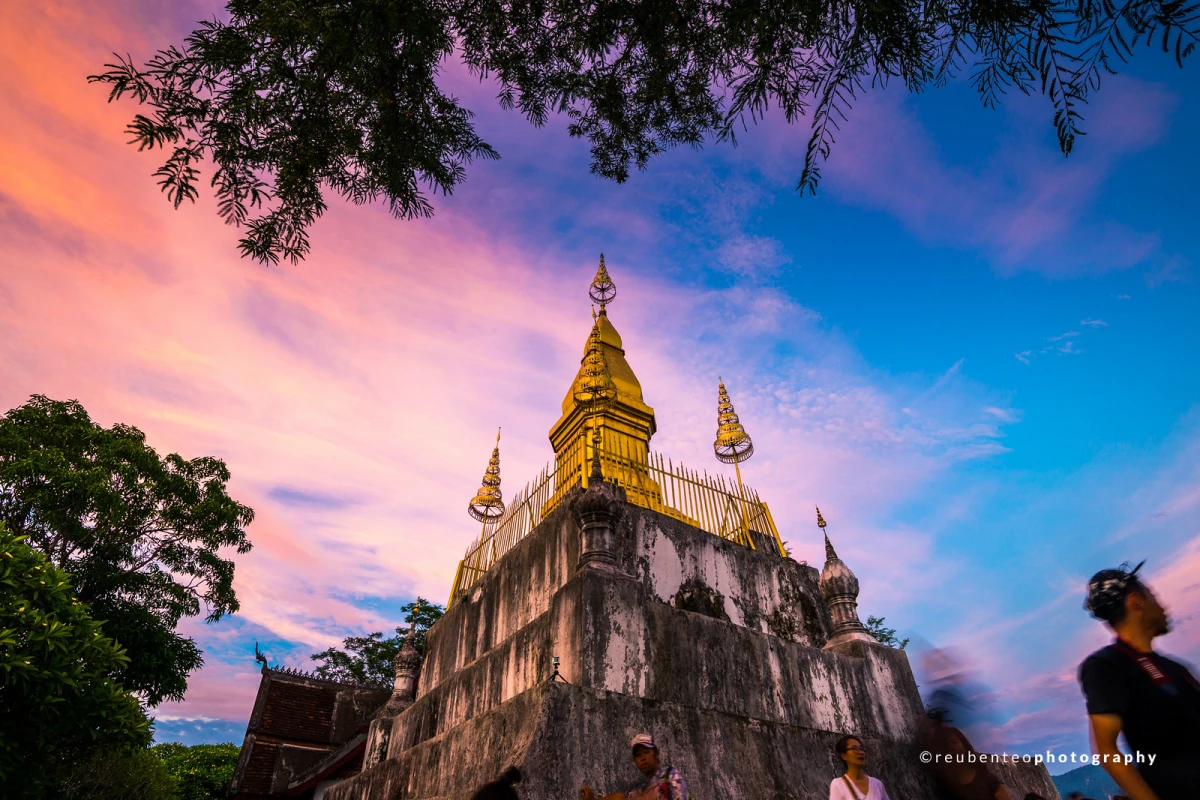 Temple at top of the Phousy Mountain