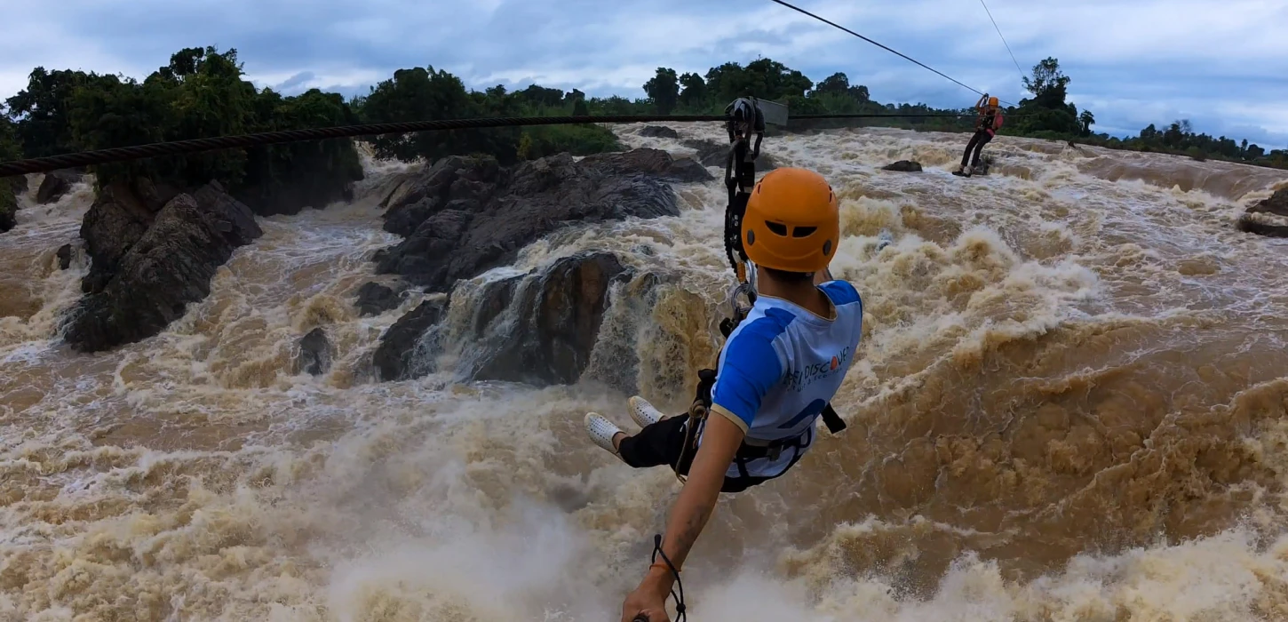 Ziplining Adventure at Li Phi Waterfall