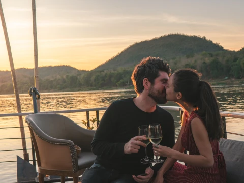 Luxury Sunset Cruise with Canapés On Mekong River Luxury Sunset Cruise with Canapés On Mekong River