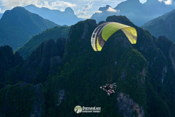 Sunset Paramotor above Vang Vieng