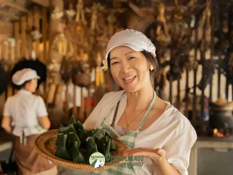 Full-Day Program: Authentic Lao Cooking Class with the Village Women’s Group +Aroma Candle Making in Pottery