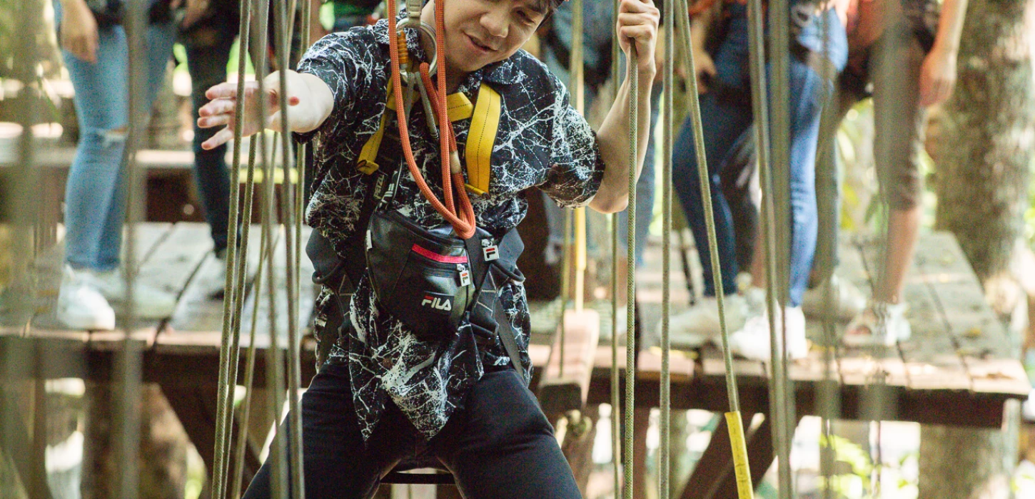 Combo program: Zip line and Riding Elephant Around The Flower Garden