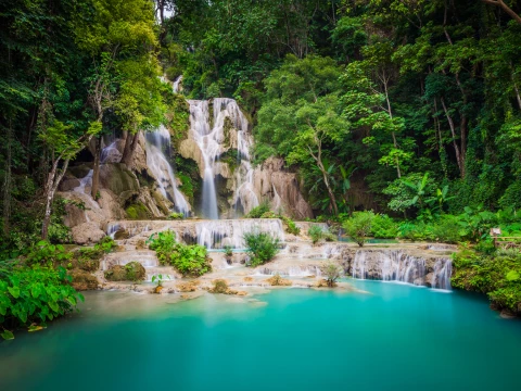 Kuangsi Waterfall in Luangprabang Kuangsi Waterfall in Luangprabang