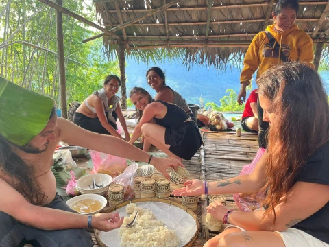 Adventure & Flavors: 1-Day Trekking Tour with Bamboo Cooking Experience Adventure & Flavors: 1-Day Trekking Tour with Bamboo Cooking Experience