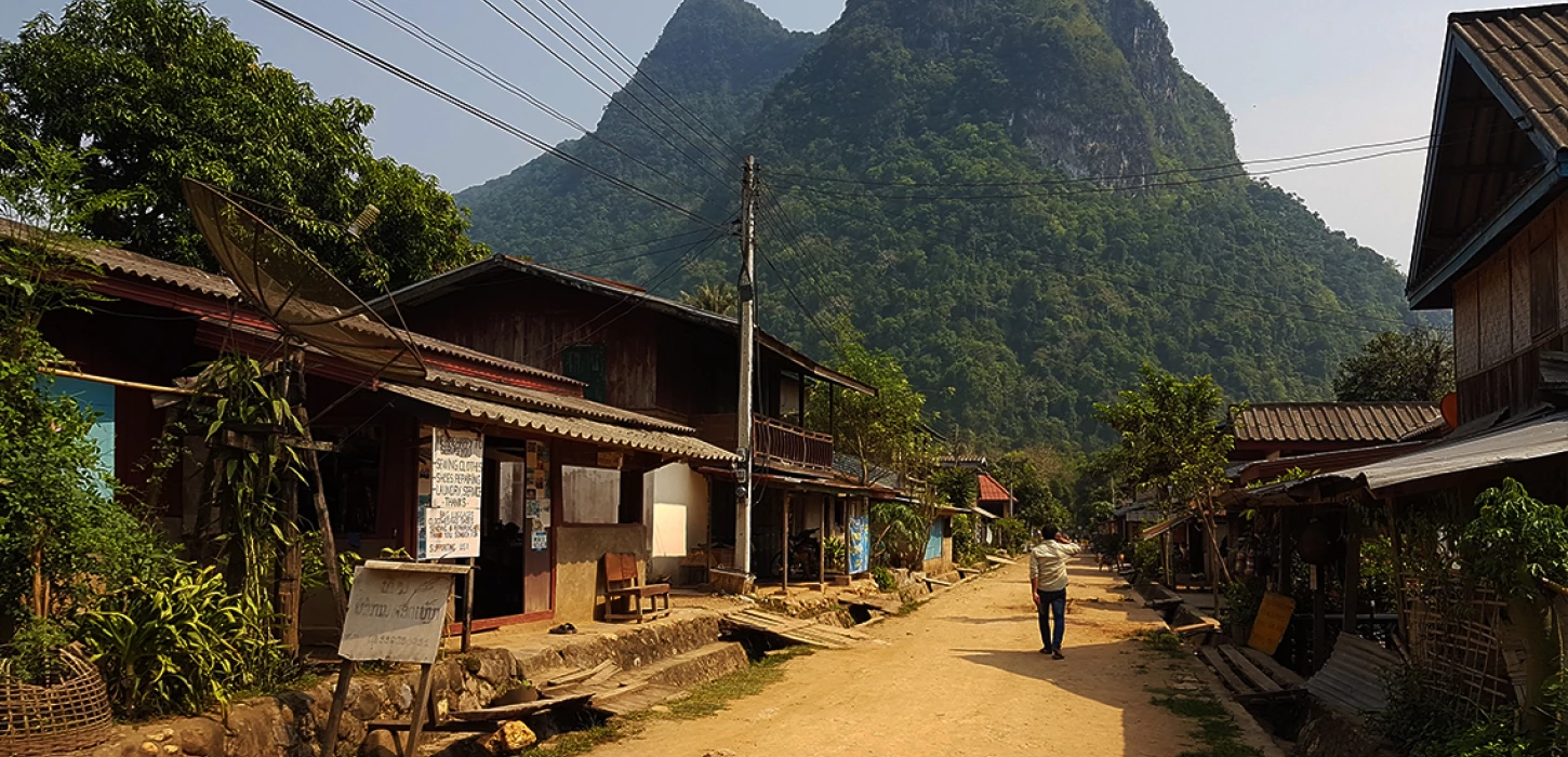 1 Day Trek And Kayak With Boat Ride, Muangnoi Village, Cave & Tad Mok Waterfall