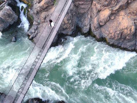 5 Suspension Bridges at Li Phi Waterfall 5 Suspension Bridges at Li Phi Waterfall