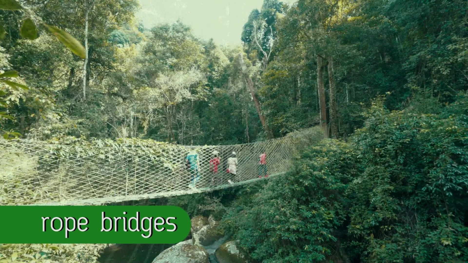 Trekking, Sky Bridges, Waterfall at Nam Kat Yorla Pa